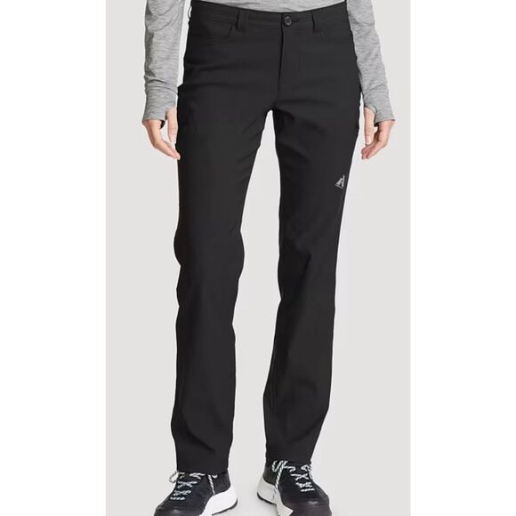 Eddie Bauer Women's Guide Pro Pants black size 6 hiking pants lightweight packab - Picture 1 of 6